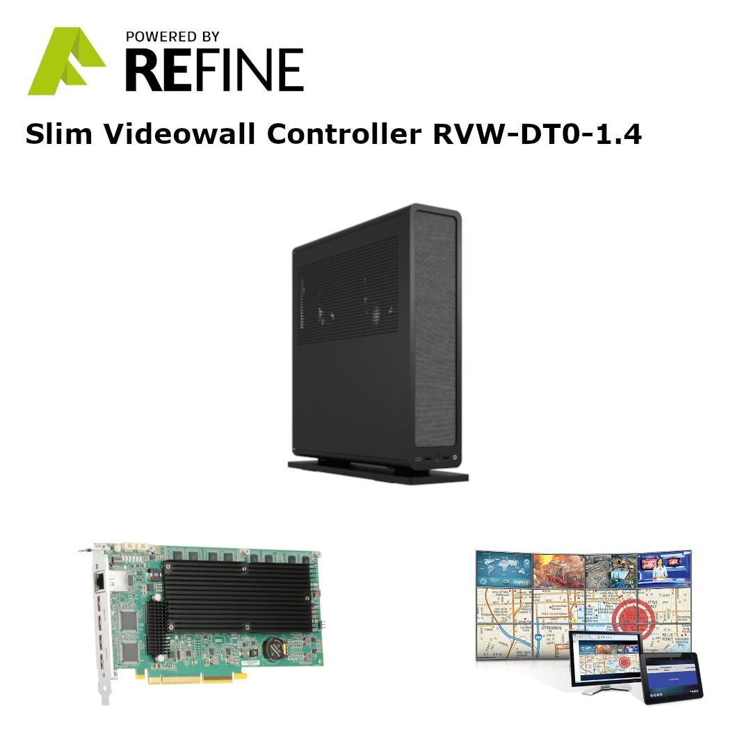 REFINE Slim Videowall Controller 1 Out, 4 Inputs, Incl. MURAControl SW, Desktop (1 slot)