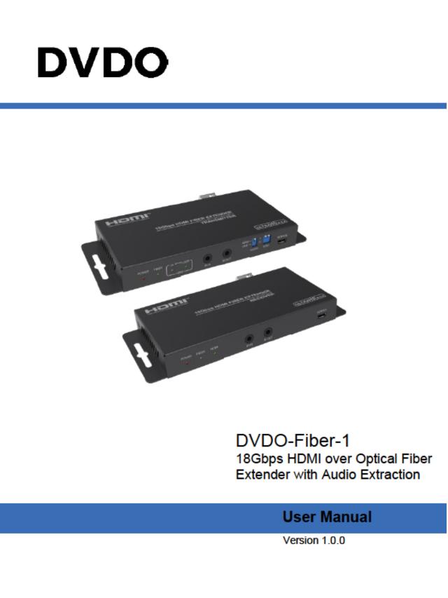 DVDO 4K60 HDMI 10km Extender Over Optical Fiber (Tx/Rx)