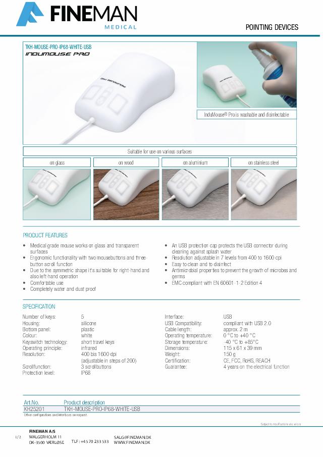 TKH-MOUSE-PRO-IP68-WHITE-USB