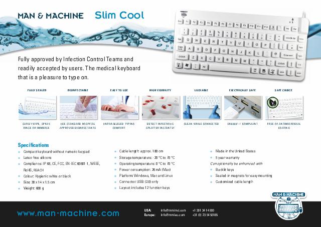 MAN & MACHINE SlimCool LP tastatur, hvidt