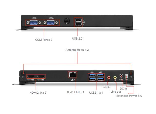AOpen DEX5750-S Signage Player w. Intel i3-1115G4, 128/8GB, No OS