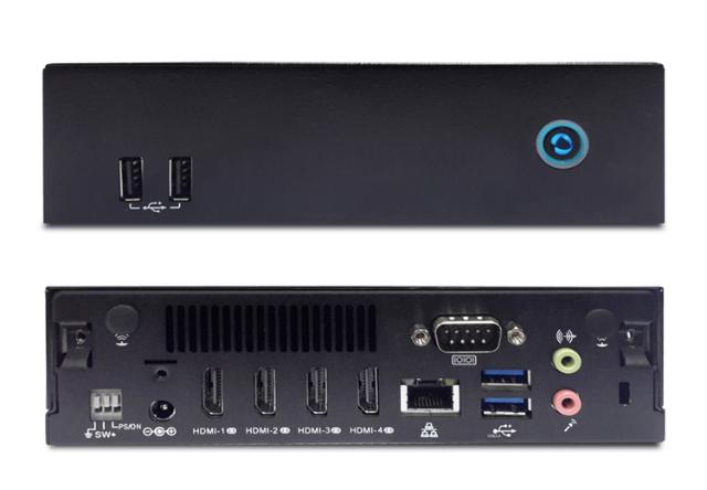 AOPEN DE6340 Quad Output Digital Signage Player, AMD R2544, 128/8GB, W11L