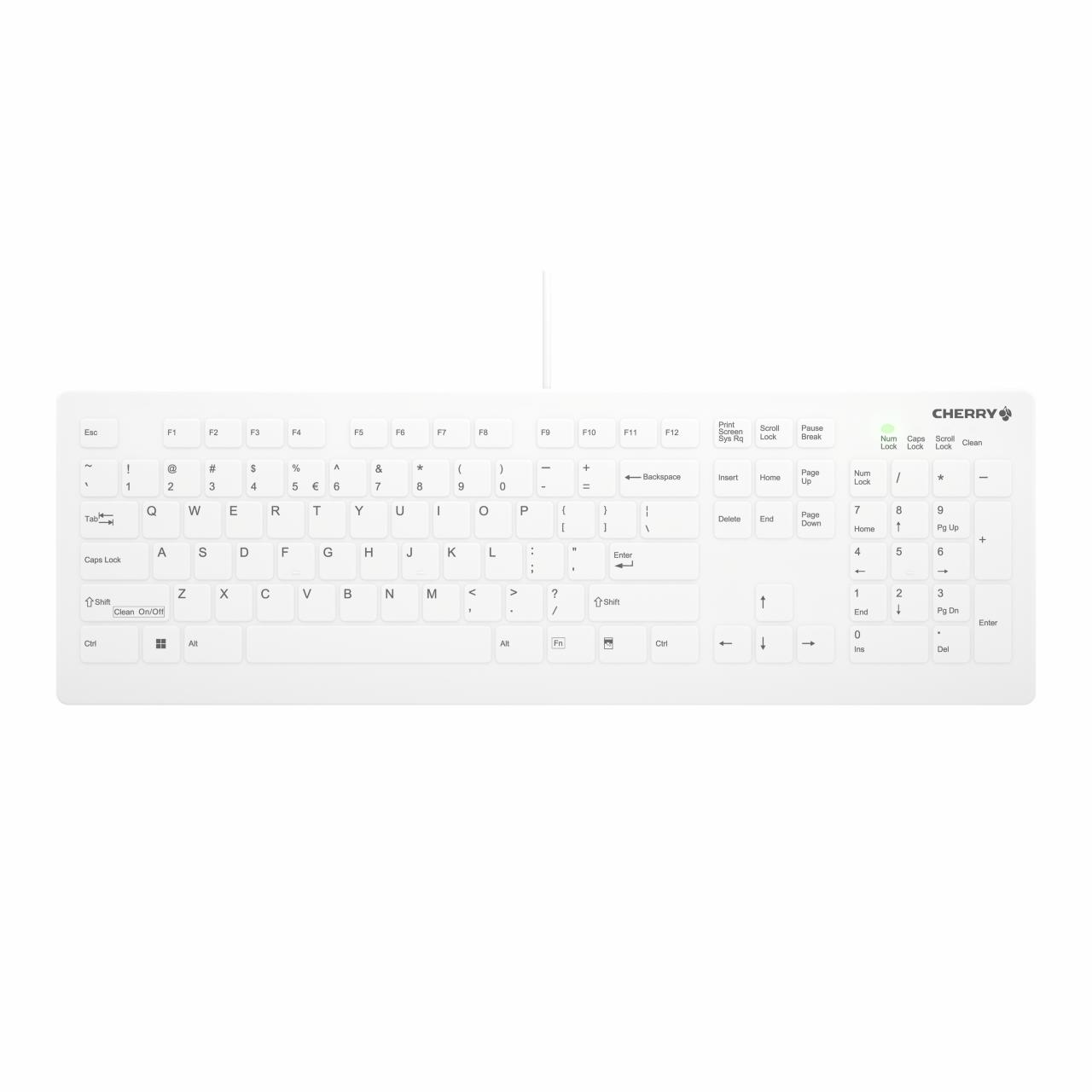 ACTIVE KEY KLINISK USB tastatur, hvidt IP68 forseglet (NOR)
