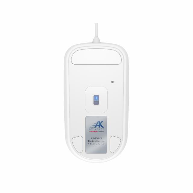 ACTIVE KEY KLINISK USB mus, 3 knapper, scrollsensor, hvid, IP68 forseglet
