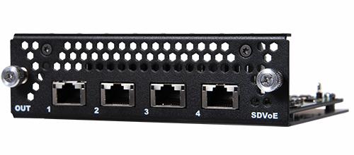 ANALOG WAY Opt.Output connector card with 4x SDVoE 10G RJ45 ports (carrying case included)