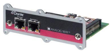 ANALOG WAY Optional Analog and Dante™ audio 32x32 networking card for Alta 4K series
