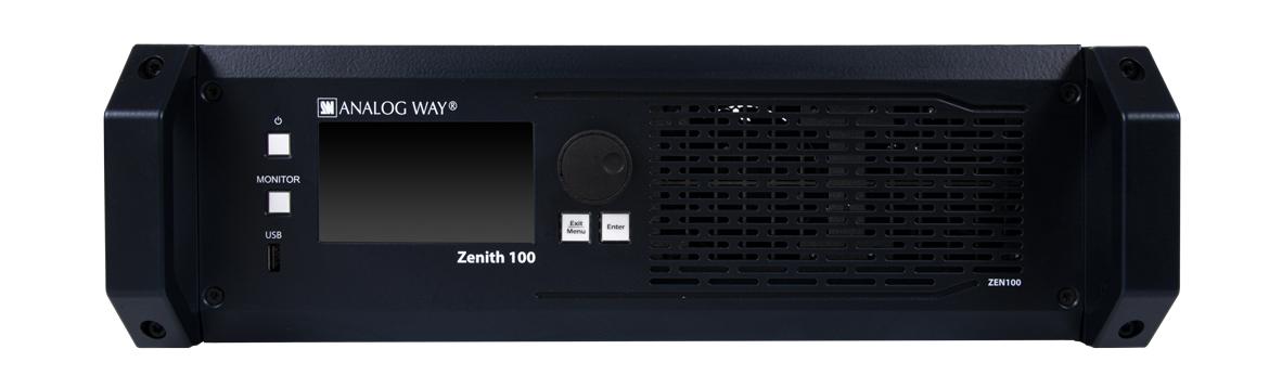 ANALOG WAY Zenith 100 4K60 multi-screen/layer video mixer. 13in, 4out, 1 dedicated MV.