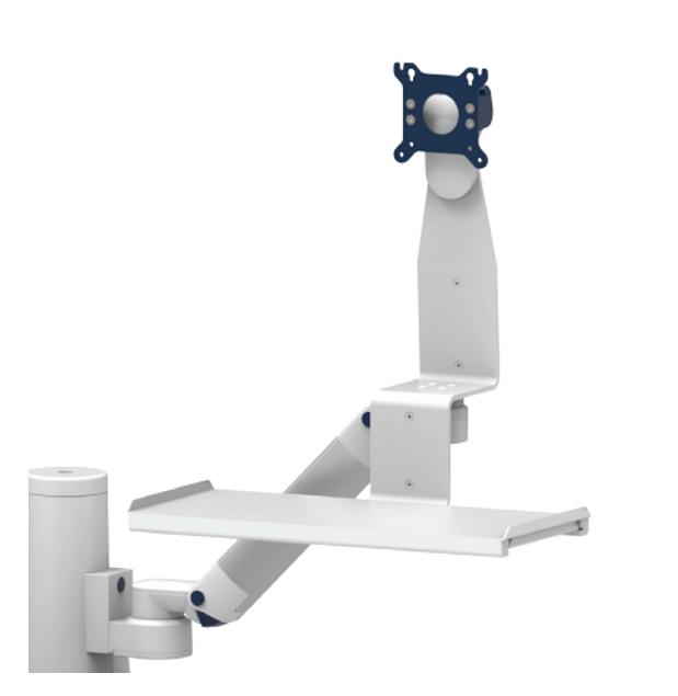 CIM height adjustable arm with VESA 75/100 and tray