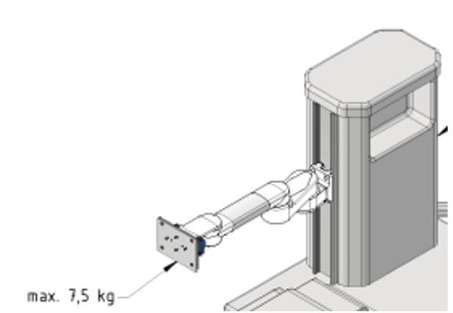 CIM pivot arm w/ext for Philips FMS 300x130 - LEFT SIDE