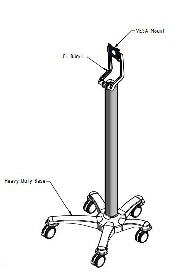 CIM heavy duty cart with VESA
