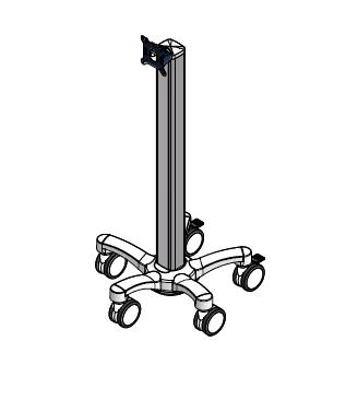 CIM light duty cart for VESA monitor