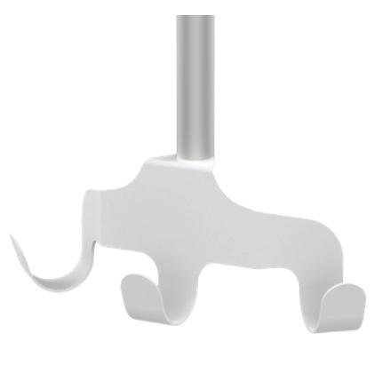 CIM triple cable hook, down post rotatable 300 mm