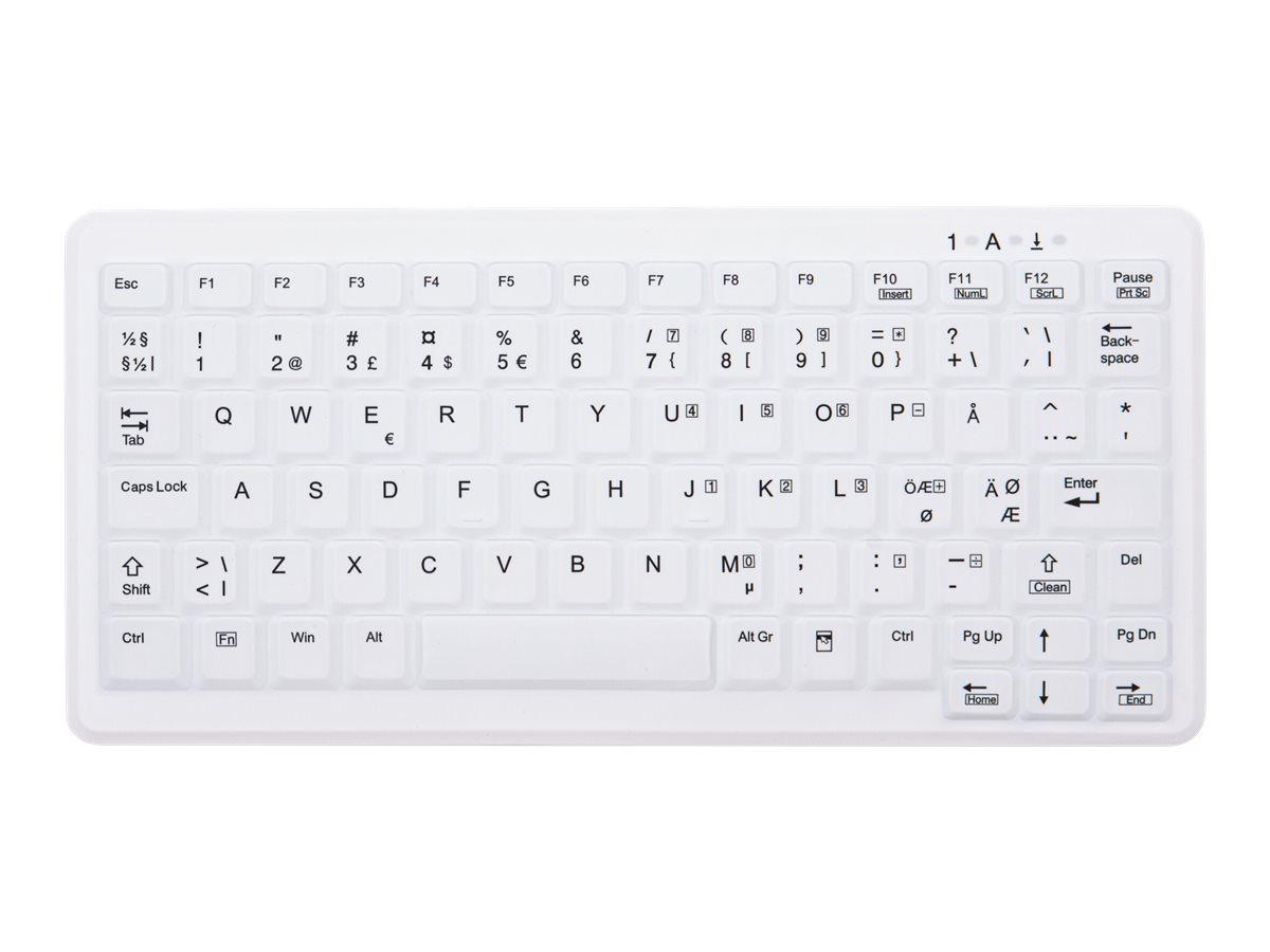 CHERRY KLINISK TRÅDLØST tastatur (RF), løs membran, hvidt (NOR)