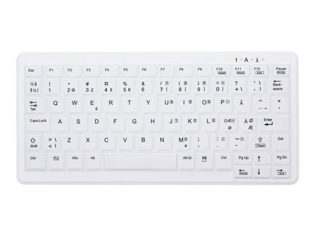 CHERRY KLINISK TRÅDLØST tastatur (RF), løs membran, hvidt (NOR)