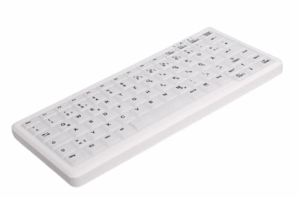 CHERRY KLINISK USB kablet tastatur  m. løs membran, hvidt (NOR)
