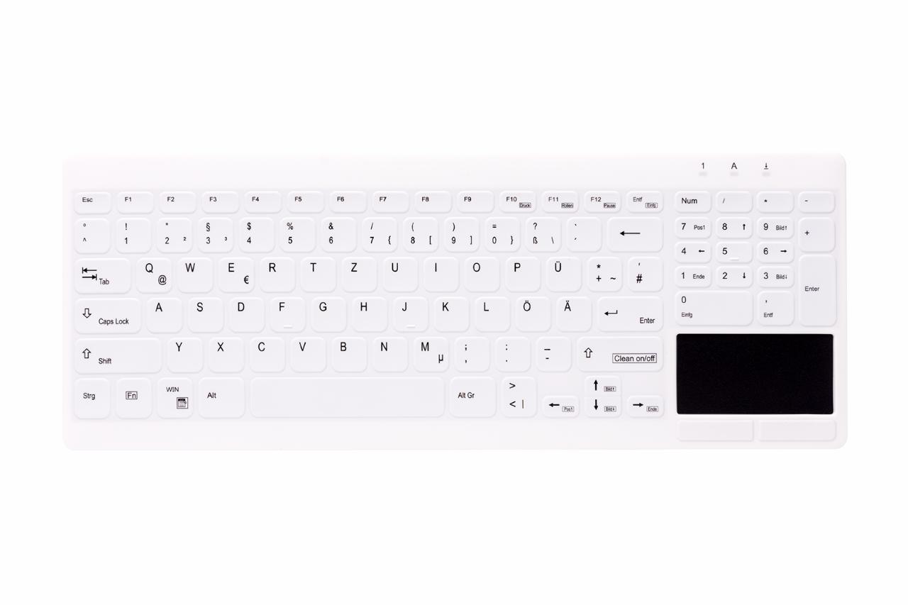 CHERRY KLINISK USB tastatur m. touchpad, numrer i siden (NOR)