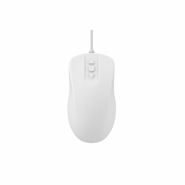 CHERRY KLINISK USB mus, 3 knapper scroll, hvid, IP68 forseglet