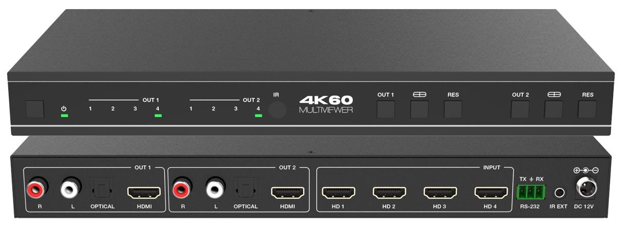 DVDO 4K 4x2 Seamless HDMI Matrix Switcher with Multiview & Audio Outputs