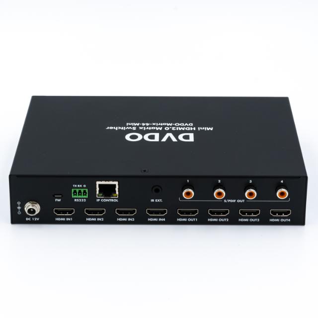 DVDO 4K 4x4 HDMI Matrix Switcher with Audio Outputs & HDR