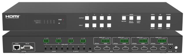 DVDO 4K 4x4 Seamless HDMI Matrix Switcher & Video Wall Controller with Multiview & Audio Outputs