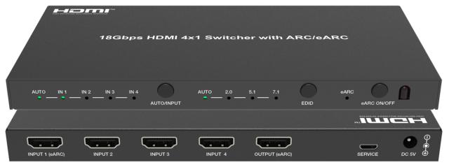 DVDO 4K 4x1 HDMI Switcher with ARC