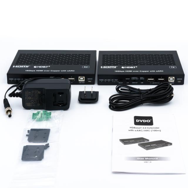 DVDO 4K60 HDMI 100m Extender Over HDBaseT 3.0 with eArc (Tx/Rx)
