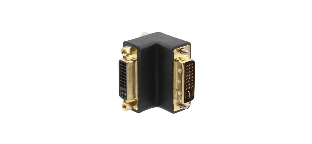 KRAMER ADAPTOR DVI FEMALE TO DVI MALE 90 degrees