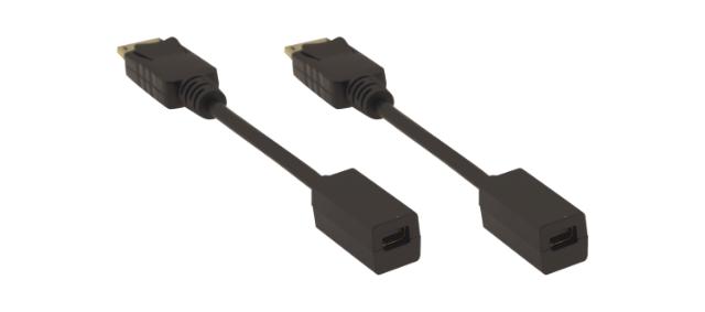 KRAMER DisplayPort (M) to Mini DisplayPort (F) Adapter cable