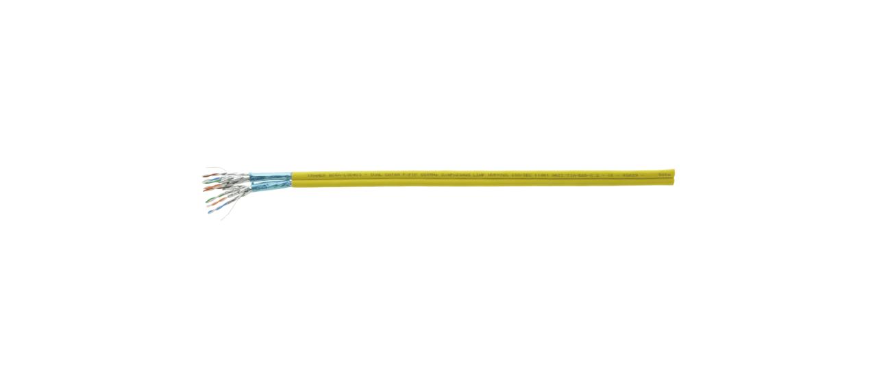KRAMER KLAN DUAL CAT 6A F/FTP 650MHz LSZH Bulk Cable-Yellow, Drum