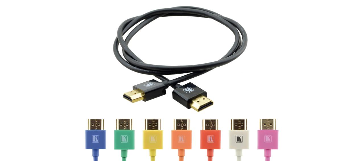 KRAMER Ultra Slim High Speed HDMI Cable with Ethernet White-6ft