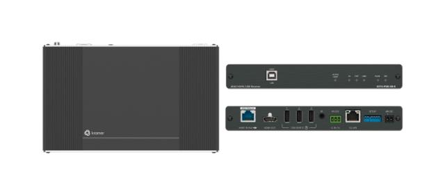 KRAMER 100m Rx Extender: AV + USB + GE + 2-Way PoE + HDMI out.