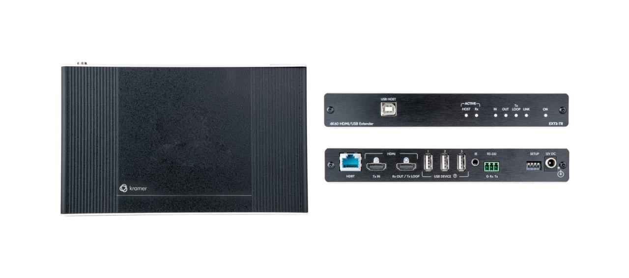 KRAMER Extender with USB, RS–232, & IR over Long–Reach HDBaseT 3.0