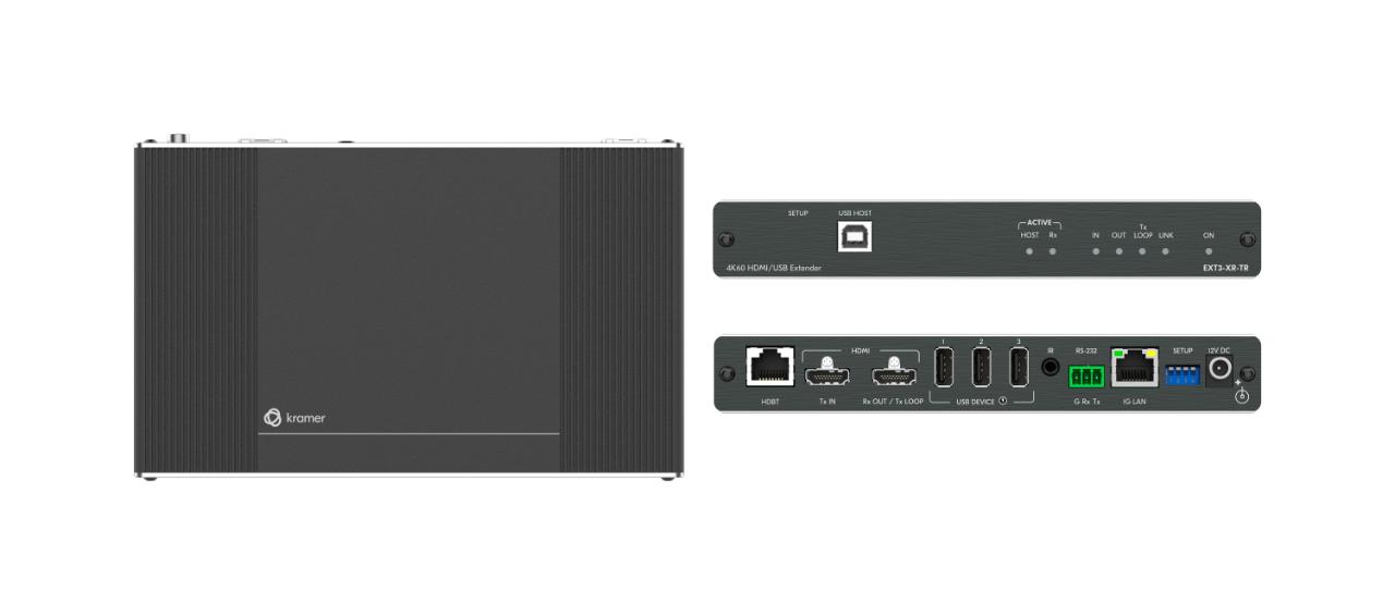 KRAMER USB, Ethernet, RS–232, & IR over Extended–Reach HDBaseT 3.0