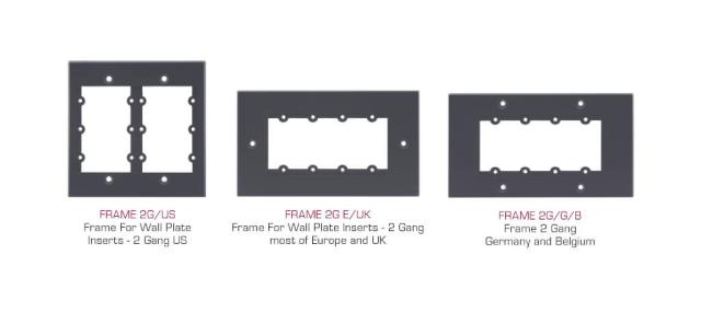 KRAMER Frame For Wall Plate Inserts - 2 Gang
