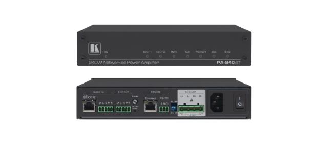 KRAMER d  2x120W @ 8Ω Controllable Power Amplifier with Dante Input