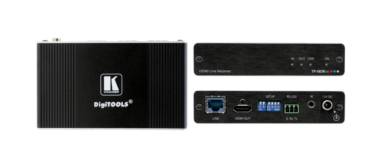 KRAMER 4K60 4:4:4 HDMI RS232/IR Extended−Reach HDBT Rx