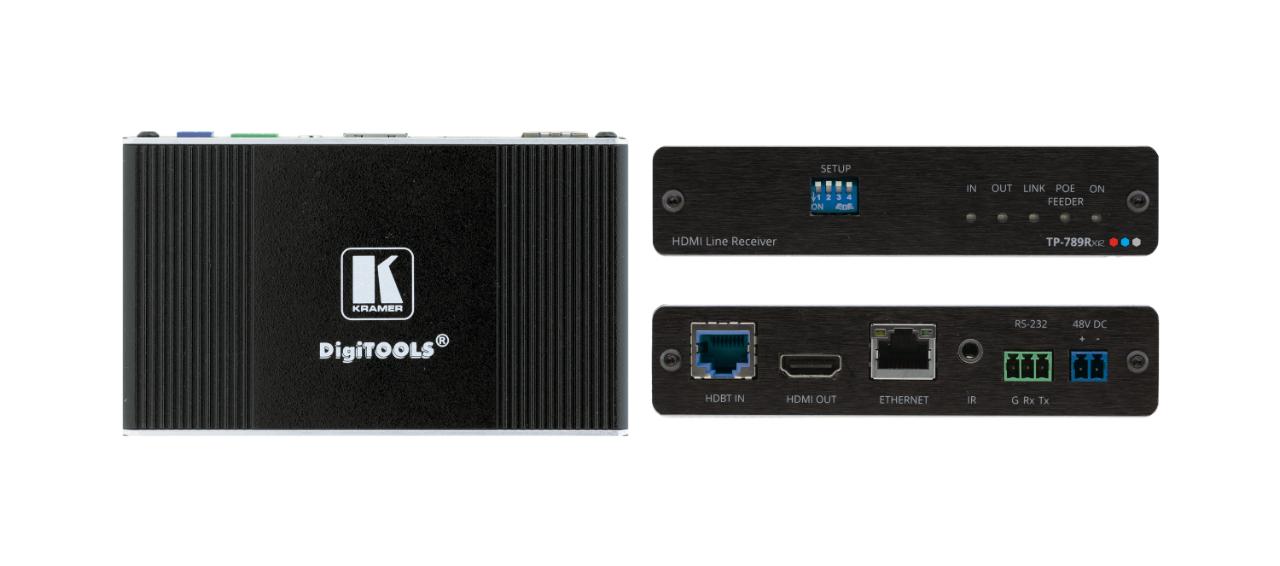 KRAMER eiver with Ethernet, RS−232 & IR over Extended−Reach HDBaseT