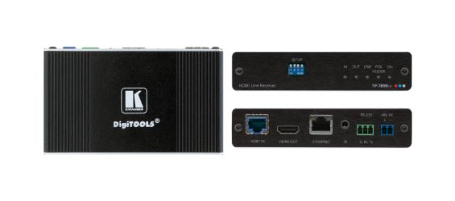 KRAMER eiver with Ethernet, RS−232 & IR over Extended−Reach HDBaseT