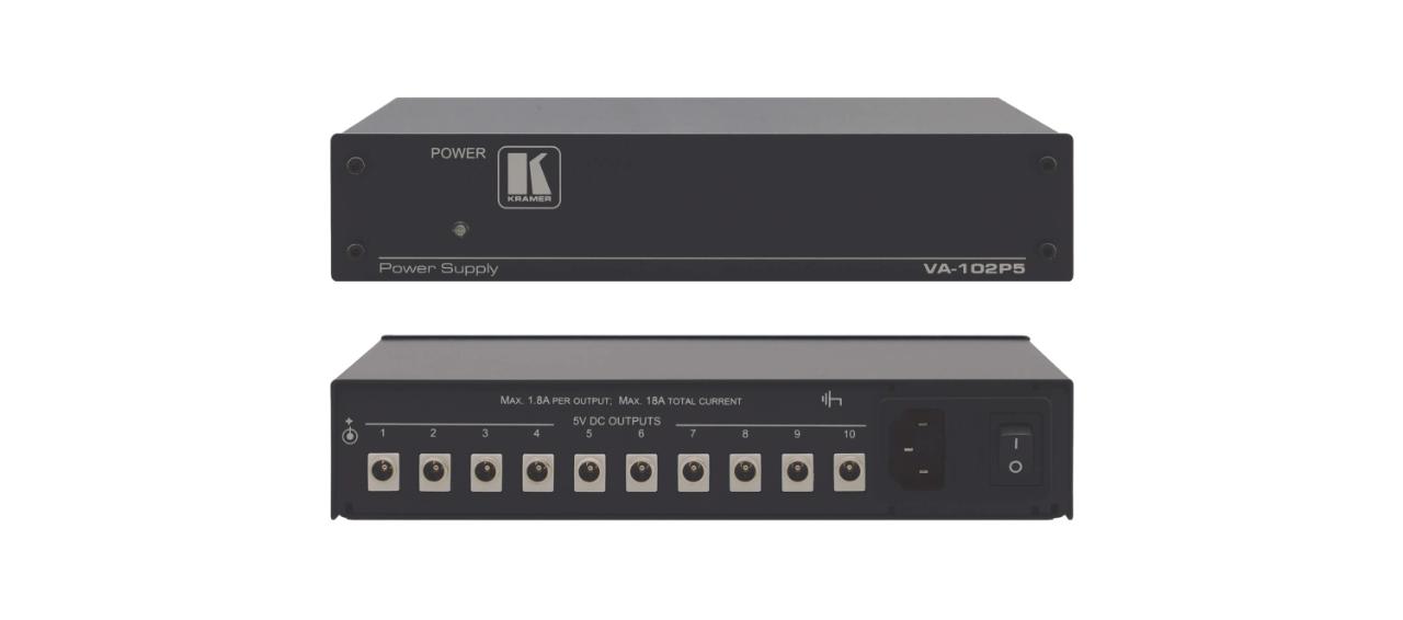 KRAMER 10−Port Universal 5−Volt Power Supply
