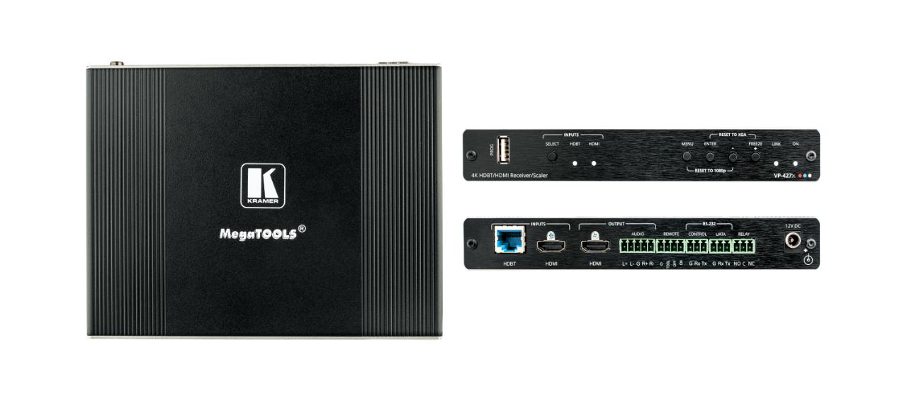 KRAMER 4K HDBaseT + HDMI to HDMI & Audio ProScale Receiver/Scaler