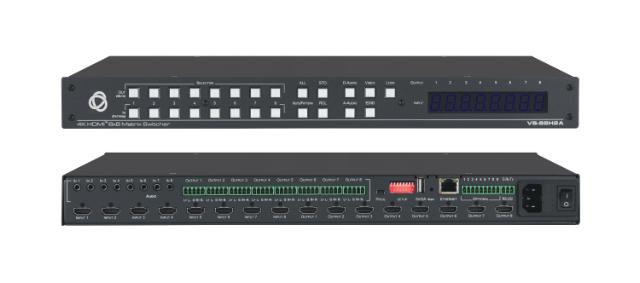 KRAMER HDR Matrix Switcher with Analog Audio Embedding/De−embedding