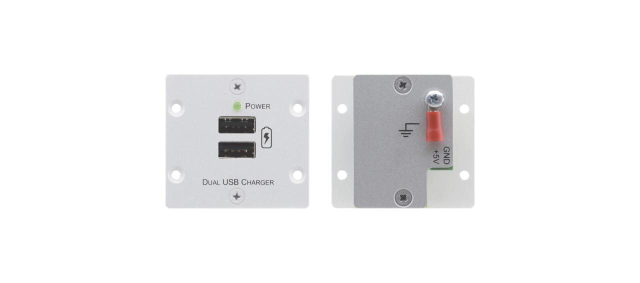 KRAMER Wall plate insert -Dual port USB charger