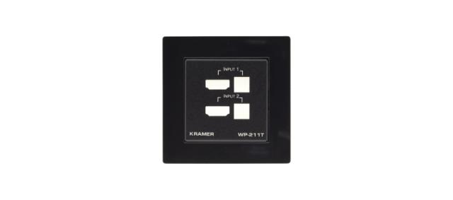 KRAMER Black Frame and Faceplate Set for Wall Plate
