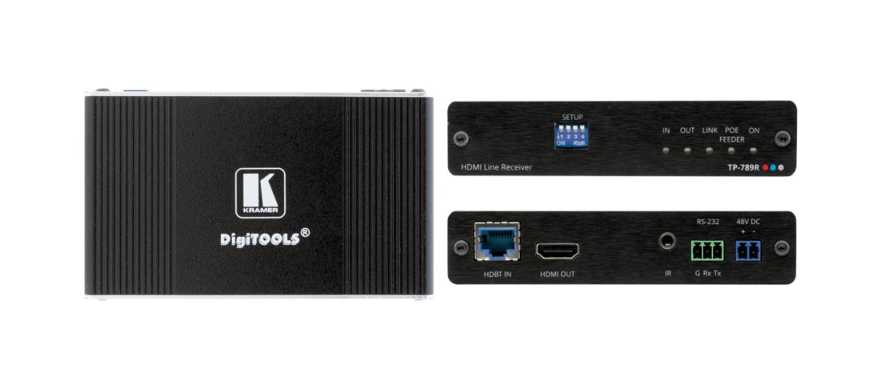 KRAMER 2-way PoE Receiver with RS−232 & IR over Long−Reach HDBaseT