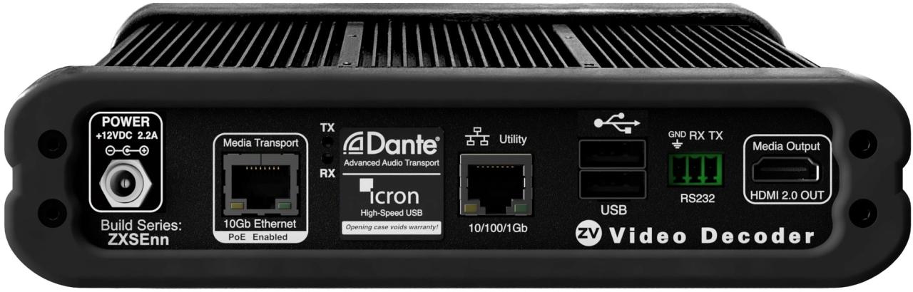 ZeeVee ZyPer4K-XS Copper Decoder with Dante and Icron (Updated)