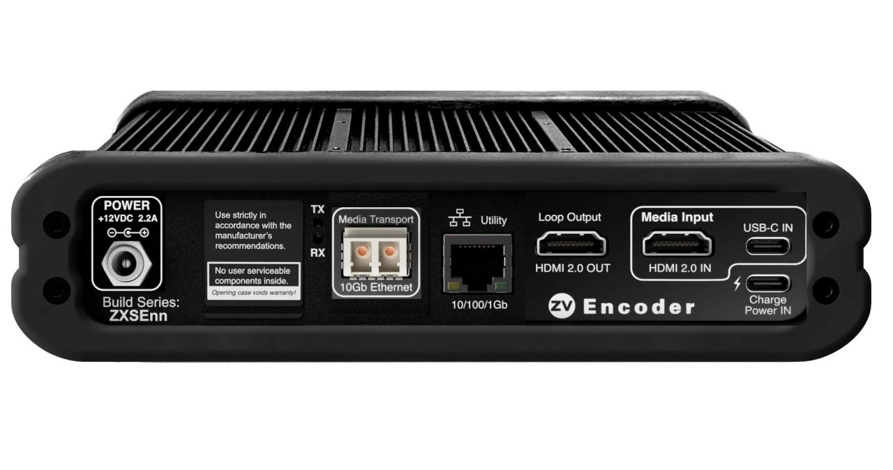 ZeeVee Z4K-XSE Encoder,  10Gb/fiber. HDMI & USB-C Inputs. USB HID support via USB-C port. 
