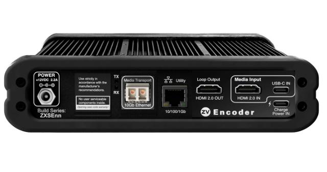 ZeeVee Z4K-XSE Encoder,  10Gb/fiber. HDMI & USB-C Inputs. USB HID support via USB-C port. 
