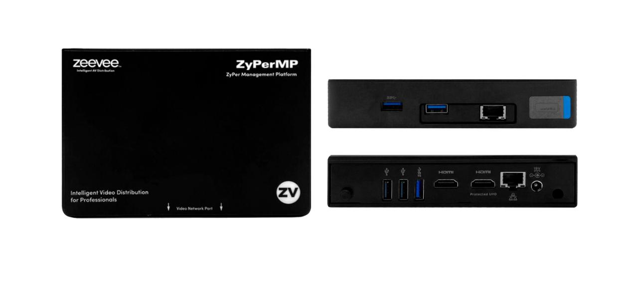 ZeeVee ZyPer Management Platform NUC Rev E. Manages up to 120 JPEG2K or ZyPer4K endpoints.