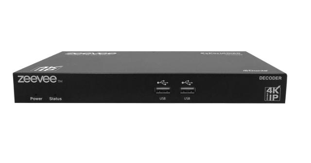 ZeeVee ZyPerUHD60 Decoder, Single LAN with Dante