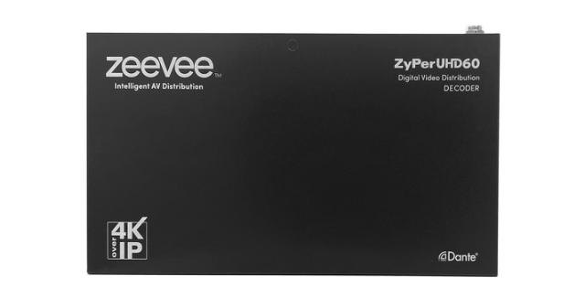 ZeeVee ZyPerUHD60 Decoder, Single LAN with Dante